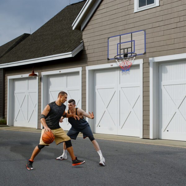 Wall-mounted basketball hoop 45 x 29 inches shatterproof back - Image 6
