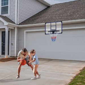 Wall-mounted basketball hoop 35 x 24 inches shatterproof back