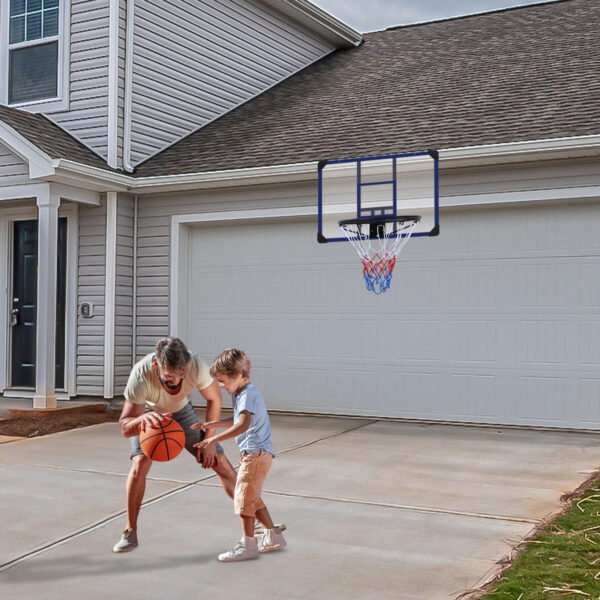 Wall-mounted basketball hoop 35 x 24 inches shatterproof back - Image 5