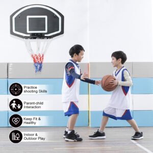 Wall-mounted basketball hoop 28.5 x 18 inches shatterproof back