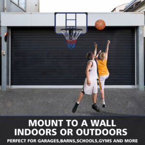 Wall-mounted basketball hoop 35 x 24 inches shatterproof back