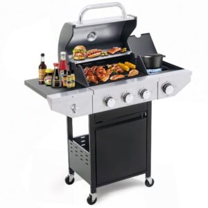 Propane Grill 4 Burner Barbecue Grill 37000 BTUs