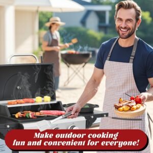 3-Burner Propane Gas Grill with 2 Foldable Side Tables 25,650 BTU Outdoor BBQ Grill with Porcelain-Enameled Flame Tamers Built-in Thermometer Easy Assembly for Patio Backyard BBQ