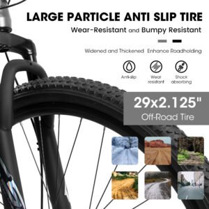 29-inch Mountain Bike with 21-Speed ​​Suspension Fork  Aluminum Frame Disc Brakes Urban Commuter Unisex